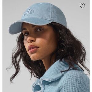 ALO BRAND NEW WITH TAGS 
Limited Edition Washed Off-Duty Cap - Light Denim